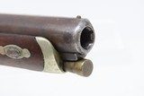 1850s Antique DERINGER Pistol .36 Caliber PERCUSSION Pocket Concealed Carry With Engraved German Silver Hardware - 6 of 16
