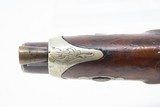 1850s Antique DERINGER Pistol .36 Caliber PERCUSSION Pocket Concealed Carry With Engraved German Silver Hardware - 12 of 16