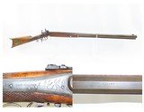 Antique INDIANA LONG RIFLE by WILLIAM LEONARD Half-Stock .32 Caliber Octagon Fort Wayne Indiana Small Game & Target Rifle! - 1 of 19
