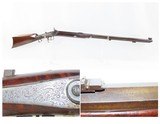 c1860 RICHARD DIEMAR of TAUNTON, MASS Half-Stock Rifle .44 Caliber Antique
Engraved, German Silver, Octagon/Round Transitional Barrel