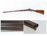 c1860 Antique BELGIAN 12 Gauge Double Barrel SIDE x SIDE Percussion SHOTGUN European Fowling Piece with “REAL TWIST” Marked Barrel Rib! - 1 of 18