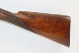 c1860 Antique BELGIAN 12 Gauge Double Barrel SIDE x SIDE Percussion SHOTGUN European Fowling Piece with “REAL TWIST” Marked Barrel Rib! - 3 of 18