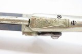 ENGRAVED ALL METAL Saw Handle Pistol by MANTON German Silver Antique Mid-1800s Birmingham Made SILVER Pistol - 14 of 19