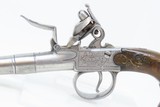 1780s ENGLISH FLINTLOCK Pistol by JOHN PARKES SILVER MASK POMMEL 44 Antique With Intricate Silversmith Work - 4 of 17