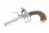 1780s ENGLISH FLINTLOCK Pistol by JOHN PARKES SILVER MASK POMMEL 44 Antique With Intricate Silversmith Work - 2 of 17
