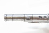 1780s ENGLISH FLINTLOCK Pistol by JOHN PARKES SILVER MASK POMMEL 44 Antique With Intricate Silversmith Work - 13 of 17