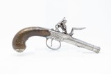 1780s ENGLISH FLINTLOCK Pistol by JOHN PARKES SILVER MASK POMMEL 44 Antique With Intricate Silversmith Work - 14 of 17