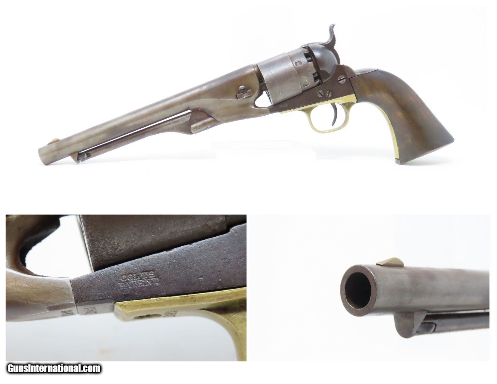 c1863 CIVIL WAR COLT U.S. Model 1860 ARMY .44 Caliber Percussion ...