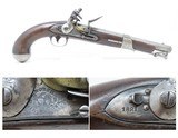 Antique SIMEON NORTH U.S. CONTRACT Model 1819 .54 Caliber FLINTLOCK Pistol
Early American Army & Navy Sidearm With 1821 Dated Lock
