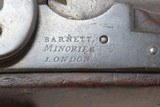 1840s British COAST GUARD Pistol by BARNETT .58 Percussion Minories Antique “BARNETT/MINORIES/LONDON” - 6 of 18