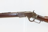 c1889 Antique WINCHESTER Model 1873 .44-40 WCF Lever Action Repeating RIFLEWith Octagonal Barrel & Crescent Butt Plate - 4 of 21