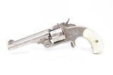 Antique SMITH & WESSON Model 1-1/2 Third Issue .32 SINGLE ACTION Revolver
PANEL SCENE ENGRAVED with PEARL GRIP! - 2 of 19