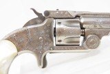 Antique SMITH & WESSON Model 1-1/2 Third Issue .32 SINGLE ACTION Revolver
PANEL SCENE ENGRAVED with PEARL GRIP! - 16 of 19