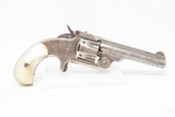 Antique SMITH & WESSON Model 1-1/2 Third Issue .32 SINGLE ACTION Revolver
PANEL SCENE ENGRAVED with PEARL GRIP! - 14 of 19