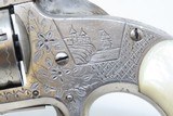 Antique SMITH & WESSON Model 1-1/2 Third Issue .32 SINGLE ACTION Revolver
PANEL SCENE ENGRAVED with PEARL GRIP! - 6 of 19