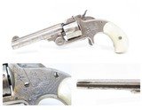 Antique SMITH & WESSON Model 1-1/2 Third Issue .32 SINGLE ACTION Revolver
PANEL SCENE ENGRAVED with PEARL GRIP! - 1 of 19