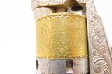 Engraved SILVER/GOLD/NICKEL/IVORY Antique COLT Model 1849 POCKET Revolver
Originally Made in 1852; With Carved Eagle/Snake Grip - 10 of 25