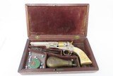 Engraved SILVER/GOLD/NICKEL/IVORY Antique COLT Model 1849 POCKET Revolver
Originally Made in 1852; With Carved Eagle/Snake Grip - 25 of 25