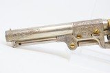 Engraved SILVER/GOLD/NICKEL/IVORY Antique COLT Model 1849 POCKET Revolver
Originally Made in 1852; With Carved Eagle/Snake Grip - 17 of 25