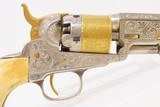 Engraved SILVER/GOLD/NICKEL/IVORY Antique COLT Model 1849 POCKET Revolver
Originally Made in 1852; With Carved Eagle/Snake Grip - 13 of 25