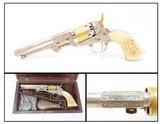 Engraved SILVER/GOLD/NICKEL/IVORY Antique COLT Model 1849 POCKET Revolver
Originally Made in 1852; With Carved Eagle/Snake Grip - 1 of 25