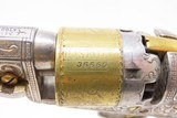 Engraved SILVER/GOLD/NICKEL/IVORY Antique COLT Model 1849 POCKET Revolver
Originally Made in 1852; With Carved Eagle/Snake Grip - 8 of 25