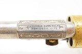 Engraved SILVER/GOLD/NICKEL/IVORY Antique COLT Model 1849 POCKET Revolver
Originally Made in 1852; With Carved Eagle/Snake Grip - 19 of 25