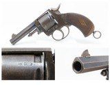 Liege Proofed BELGIAN 9mm Cal. DOUBLE ACTION Self-Defense POCKET RevolverEarly 20th Century Belgian Revolver with a Lanyard Ring Safety! - 1 of 20