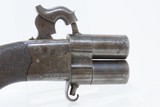 ENGRAVED Antique BRITISH SUPERPOSED .41 Cal Swivel Barrel PERCUSSION Pistol Mid-1800s ENGLISH DERINGER Pocket Pistol - 17 of 17