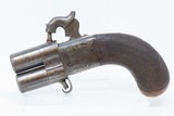 ENGRAVED Antique BRITISH SUPERPOSED .41 Cal Swivel Barrel PERCUSSION Pistol Mid-1800s ENGLISH DERINGER Pocket Pistol - 2 of 17