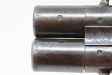 ENGRAVED Antique BRITISH SUPERPOSED .41 Cal Swivel Barrel PERCUSSION Pistol Mid-1800s ENGLISH DERINGER Pocket Pistol - 6 of 17