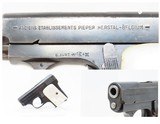 Belgian PIEPER “NEW MODEL” .25 ACP Caliber Semi-Automatic POCKET Pistol C&R ROARING TWENTIES Self-Defense Pistol - 1 of 17