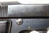 WORLD WAR II Era Italian BERETTA Model 1935 7.65mm C&R SEMI-AUTO Pistol.32 ACP Chambered Pistol with HOLSTER & 2 MAGAZINES - 18 of 23