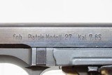 WORLD WAR II NAZI German OCCUPIED CZECH “fnh” Code CZ Model 27 Pistol C&RBlue Finished, Nazi Occupied Czechoslovakia - 6 of 19
