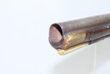 Ornate SPANISH Antique FLINTLOCK Pistol .65 Caliber Single Shot SidearmEngraved Hardware, Carved Stock, Ivory Tipped - 19 of 19