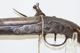 Ornate SPANISH Antique FLINTLOCK Pistol .65 Caliber Single Shot SidearmEngraved Hardware, Carved Stock, Ivory Tipped - 17 of 19