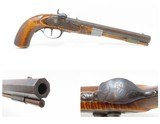 KENTUCKY PISTOL American Frontier Single Shot Sidearm .485 Caliber Antique
With Maple Stock, Octagonal Barrel, Pewter Cap - 1 of 16
