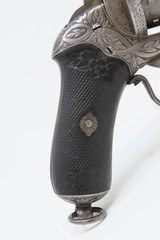 CHAMELOT & DELVIGNE Antique LEFAUCHEUX Style Belgian 11mm PINFIRE RevolverENGRAVED Mid-19th European Self Defense Sidearm - 18 of 20
