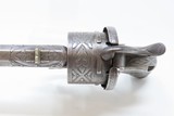 CHAMELOT & DELVIGNE Antique LEFAUCHEUX Style Belgian 11mm PINFIRE RevolverENGRAVED Mid-19th European Self Defense Sidearm - 8 of 20