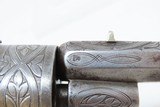 CHAMELOT & DELVIGNE Antique LEFAUCHEUX Style Belgian 11mm PINFIRE RevolverENGRAVED Mid-19th European Self Defense Sidearm - 16 of 20