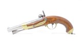 FRENCH Antique Model 1822 .69 Caliber RIFLED Percussion CONVERSION PistolMilitary Conversion of Flintlock to Percussion - 19 of 22