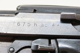 c1944 mfr World War II WALTHER "ac/44" Code P.38 Pistol GERMAN MILITARY C&R9mm Semi-Auto Pistol from the Third Reich with HOLSTER! - 9 of 22