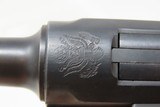 AMERICAN EAGLE LUGER DWM Model 1906 GERMAN Pistol 7.65mm .30 Caliber C&R
Pre-World War I For the American Market with Vintage Leather Holster! - 10 of 22