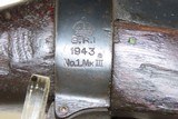 WORLD WAR 2 Era ISHAPORE Short Magazine Lee-Enfield No. 1 Mk. III Rifle C&R India Made “1943” Dated SMLE in .303 British - 6 of 18