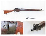 WORLD WAR II Era B.S.A. SHIRLEY Enfield No. 4 Mk 1* C&R .303 INFANTRY Rifle BRITISH MILITARY Rifle with BAYONET & SCABBARD - 1 of 22