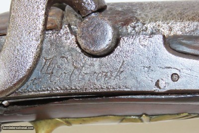 1797 EARLY AMERICAN NEW ENGLAND Flintlock Musket by THOMAS HOLBROOK Antique DATED & INSCRIBED SMOOTHBORE FOWLER - Image 5 of 19