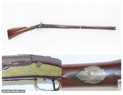 1797 EARLY AMERICAN NEW ENGLAND Flintlock Musket by THOMAS HOLBROOK Antique DATED & INSCRIBED SMOOTHBORE FOWLER