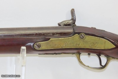 1797 EARLY AMERICAN NEW ENGLAND Flintlock Musket by THOMAS HOLBROOK Antique DATED & INSCRIBED SMOOTHBORE FOWLER - Image 13 of 19