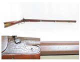 c1840s Roxbury, MASSACHUSETTS Long Rifle by HENRY PRATT .61 Caliber Antique Half-Stock Smoothbore for Versatile Frontier Use - 1 of 20