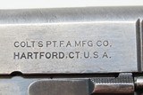 U.S. PROPERTY Marked COLT Model 1911 .45 Caliber Semi-Automatic Pistol C&RWORLD WAR I era Model 1911 Government Model with U.S. HOLSTER - 11 of 25